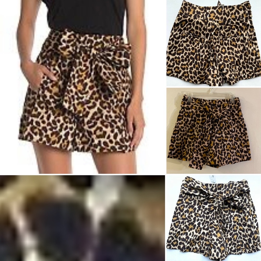 J. Crew Leopard Print Tie Bow High Waist Shorts - Picture 11 of 13